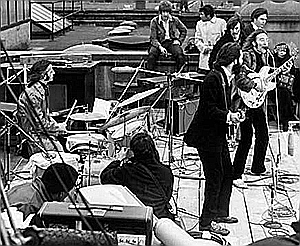 The Beatles en el techo de Apple (1969)