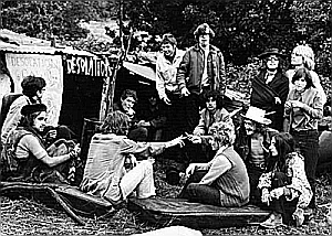 Hippies en el festival de la Isla de Wight (1969)